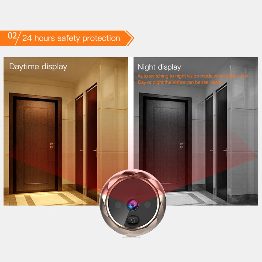 Campanello Citofono Elettronico con Telecamera Visualizzatore di Sicurezza